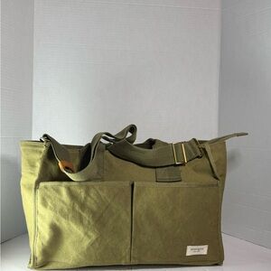 Margot Olive Green Canvas Tote Bag